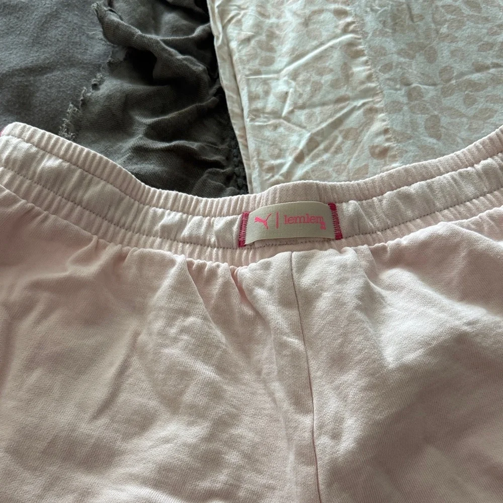 Puma Pink Sweatpants with Green & Pink Side Stripes - Picture 5 of 8